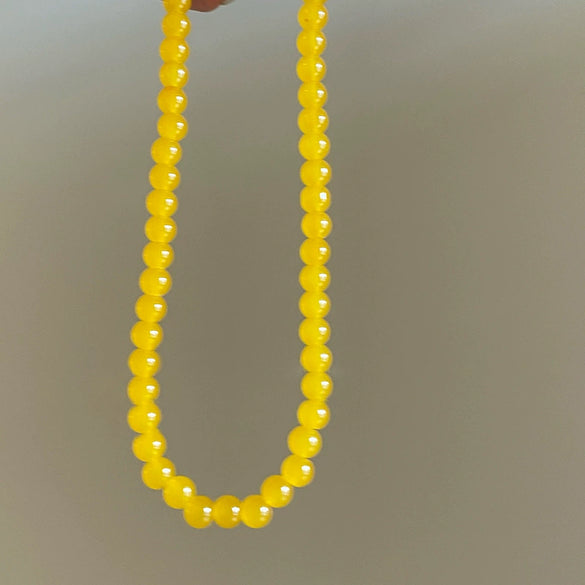 Wholesale Glass Glazed Geometric Handmade Women's Clavicle Chain Necklace