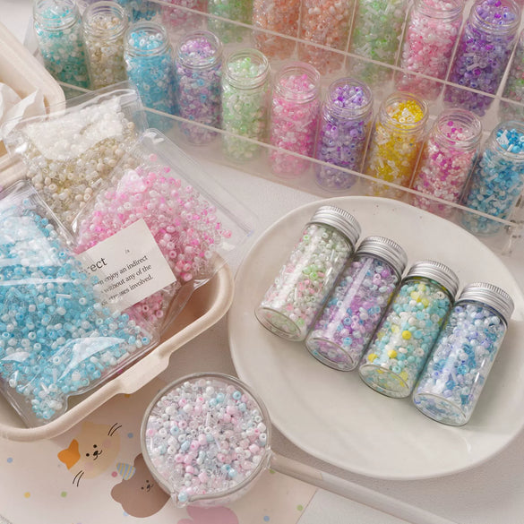 Wholesale Glass Glazed Geometric Round Beads As Handmade Diy Bracelet Necklace Mobile Phone Chain Accessories
