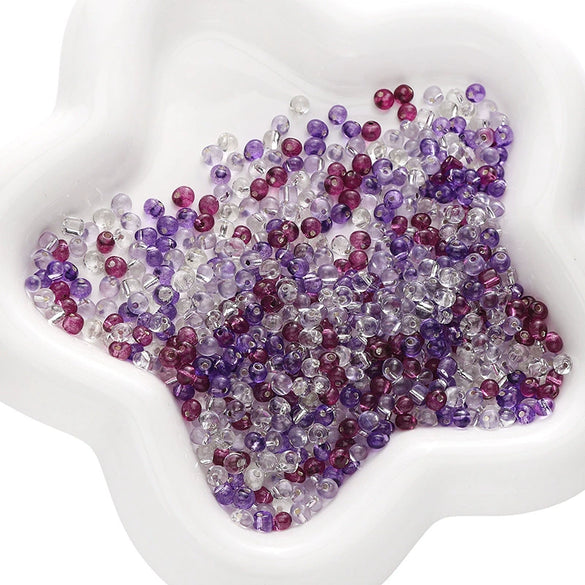 Wholesale Glass Glazed Geometric Round Beads Handmade Necklace Accessories