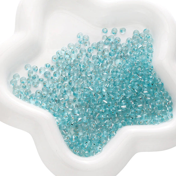 Wholesale Glass Glazed Geometric Round Beads Handmade Necklace Accessories