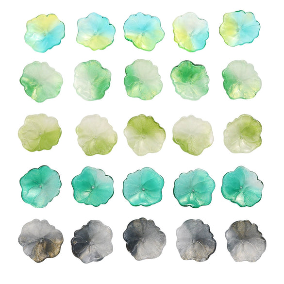 Wholesale Glass Glazed Handmade Three Dimensional Lace Lotus Leaf Beads For Necklace Bracelet Clothing Accessories