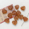 Wholesale Glass Glazed Handpainted Heart Beads For Diy Bracelet Necklace Accessories Environmentally Friendly Love Pattern