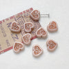 Wholesale Glass Glazed Handpainted Heart Beads For Diy Bracelet Necklace Accessories Environmentally Friendly Love Pattern