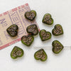 Wholesale Glass Glazed Handpainted Heart Beads For Diy Bracelet Necklace Accessories Environmentally Friendly Love Pattern