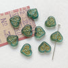 Wholesale Glass Glazed Handpainted Heart Beads For Diy Bracelet Necklace Accessories Environmentally Friendly Love Pattern