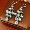 Wholesale Glass Glazed Heart Shape Zircon Earrings For Women Highend Forest Style