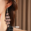 Wholesale Glass Glazed Heart Shape Zircon Earrings For Women Highend Forest Style