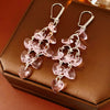 Wholesale Glass Glazed Heart Shape Zircon Earrings For Women Highend Forest Style