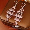 Wholesale Glass Glazed Heart Shape Zircon Earrings For Women Highend Forest Style