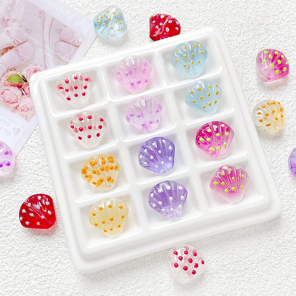 Wholesale Glass Glazed Shell Beads Handpainted Light Gradient Bracelet Necklace Mobile Phone Chain Accessories