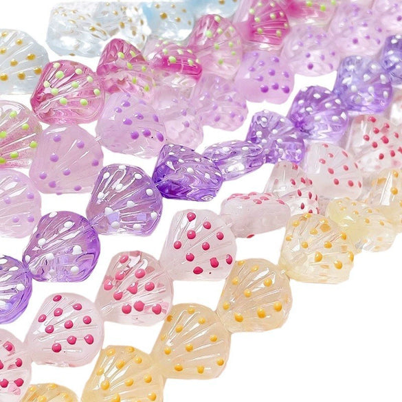 Wholesale Glass Glazed Shell Beads Handpainted Light Gradient Bracelet Necklace Mobile Phone Chain Accessories