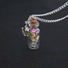 Wholesale Glass Jewelry Women's Water Wave Chain With Geometric Pattern And Drifting Bottle And Eternal Flower And Starry Daisy Pendant