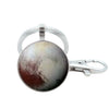 Wholesale Glass Keychain With Solar System Pattern And Electroplating Technology