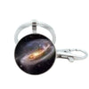 Wholesale Glass Keychain With Solar System Pattern And Electroplating Technology
