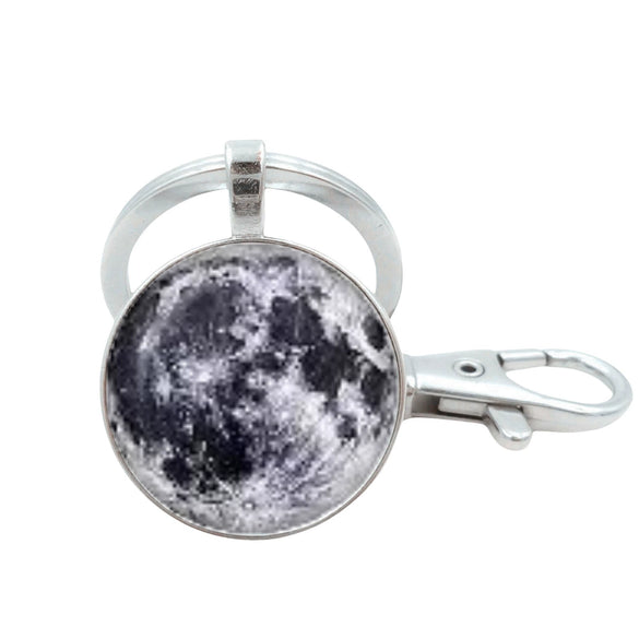 Wholesale Glass Keychain With Solar System Pattern And Electroplating Technology