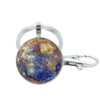Wholesale Glass Keychain With Solar System Pattern And Electroplating Technology