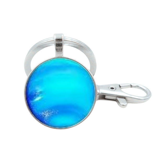 Wholesale Glass Keychain With Solar System Pattern And Electroplating Technology
