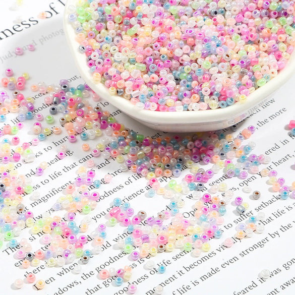Wholesale Glass Loose Beads For Handmade Jewelry Cream Rice Shape Beaded Accessories For Bracelet And Earrings