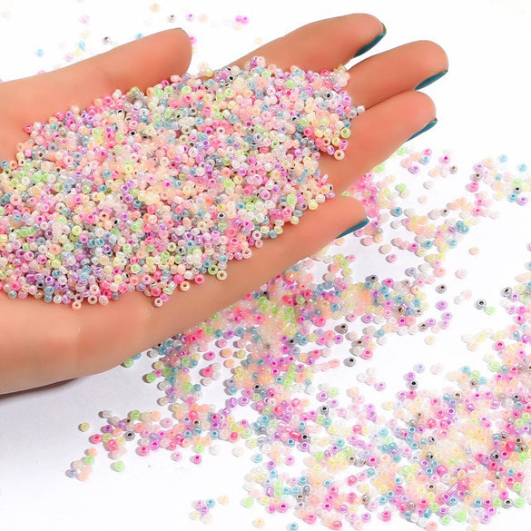Wholesale Glass Loose Beads For Handmade Jewelry Cream Rice Shape Beaded Accessories For Bracelet And Earrings