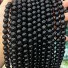 Wholesale Glass Round Loose Beads For Jewelry Polishing And Grinding Treatment Natural Black Gold Obsidian Look