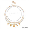 Wholesale Glass Shell Starfish Rice Bead Multilayer Waist Chain Set For Women