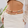 Wholesale Glass Shell Starfish Rice Bead Multilayer Waist Chain Set For Women