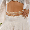 Wholesale Glass Shell Starfish Rice Bead Multilayer Waist Chain Set For Women