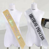 Wholesale Glitter Cloth Shoulder Strap Etiquette Belt For Birthday Party With Bronzing