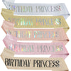 Wholesale Glitter Cloth Shoulder Strap Etiquette Belt For Birthday Party With Bronzing