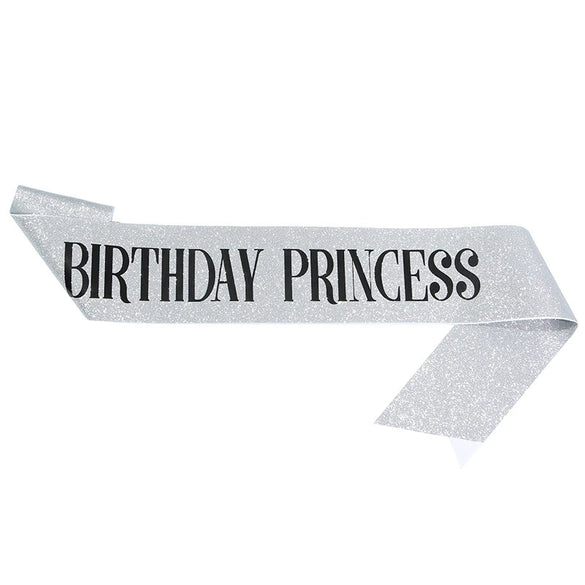 Wholesale Glitter Cloth Shoulder Strap Etiquette Belt For Birthday Party With Bronzing