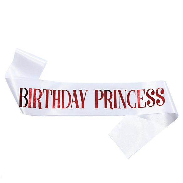 Wholesale Glitter Cloth Shoulder Strap Etiquette Belt For Birthday Party With Bronzing