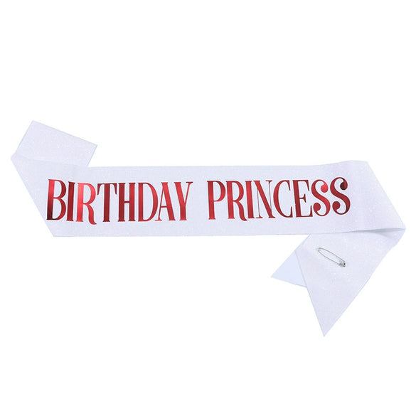 Wholesale Glitter Cloth Shoulder Strap Etiquette Belt For Birthday Party With Bronzing