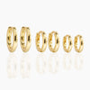 Wholesale Glossy Earrings Set Brass 18K Gold Plated Geometric Electroplated