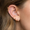 Wholesale Glossy Earrings Set Brass 18K Gold Plated Geometric Electroplated