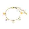 Wholesale Glowing Electroplated Geometric Stainless Steel Women's Heart Bracelet