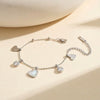 Wholesale Glowing Electroplated Geometric Stainless Steel Women's Heart Bracelet