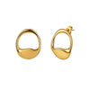 Wholesale Glowing Electroplated 304 Stainless Steel 18K Gold Geometric Women's Earrings With 925 Silver Ear Needles
