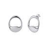 Wholesale Glowing Electroplated 304 Stainless Steel 18K Gold Geometric Women's Earrings With 925 Silver Ear Needles