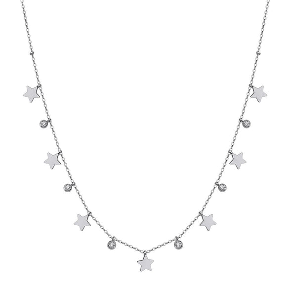 Wholesale Glowing Geometric Butterfly Titanium Steel Electroplated Calendering Chain Necklaces For Women