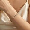 Wholesale Glowing Geometric Stainless Steel Zircon Crystal Adjustable Bracelet For Women With Vacuum Plating