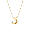 Wholesale Glowing Geometric Star And Moon Claw Diamond Light Luxury Electroplated Calendering Chain Necklace For Women