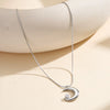 Wholesale Glowing Geometric Star And Moon Claw Diamond Light Luxury Electroplated Calendering Chain Necklace For Women