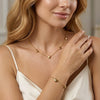 Wholesale Glowing Geometric Titanium Steel Calendering Chain Bracelet For Women With Electroplating Design