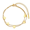 Wholesale Glowing Heartshaped Geometric Stainless Steel Electroplated Bracelet For Women