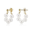 Wholesale Glowing Shell Pearl 925 Silver Earrings 14K Gold Plated Women's Highend Minimalist Ear Clips
