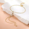 Wholesale Glowing Silver Geometric Rhinestone Finger And Wrist Chain Jewelry For Women