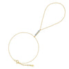 Wholesale Glowing Silver Geometric Rhinestone Finger And Wrist Chain Jewelry For Women
