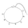 Wholesale Glowing Star Anklet For Women Simple Geometric Stainless Steel Jewelry With Moon Design
