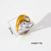 Wholesale Gold Electroplated Flower Shape Zircon Ring Unisex Trendy Ins Style Accessories