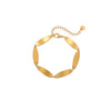 Wholesale Gold Electroplated Stainless Steel Geometric Fishshaped Bracelet For Women Office Lady Style
